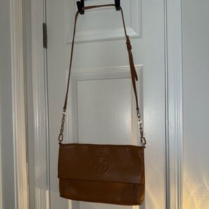 Tory Burch Bombe Collection Fold-Over Messenger Handbag